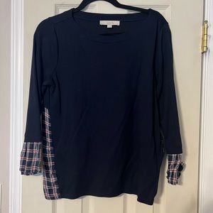 Loft Navy Top